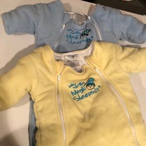 Two Magic Merlin Sleepsuits, size small